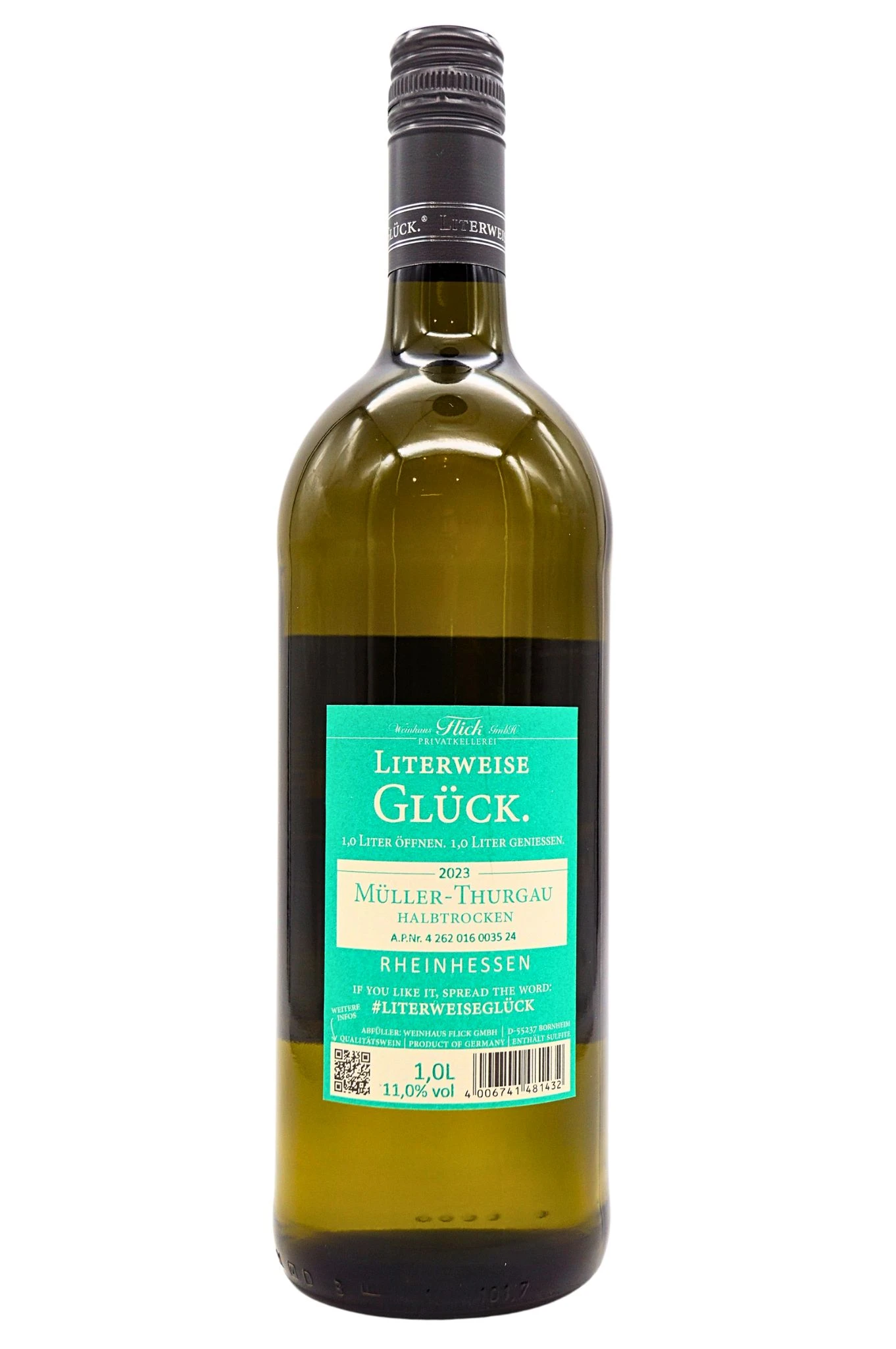 Weinhaus Flick - MÜLLER THRUGAU Halbtrocken Literweise Glück 2 Weinhaus Flick - MÜLLER THRUGAU Halbtrocken Literweise Glück – Bild 2