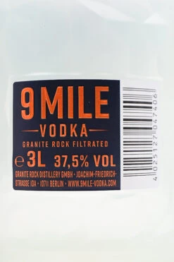 9 Mile - Vodka 3L 12 9 Mile - Vodka 3L -Der Schnapsstodl Verkäufe 9M3LVodka5