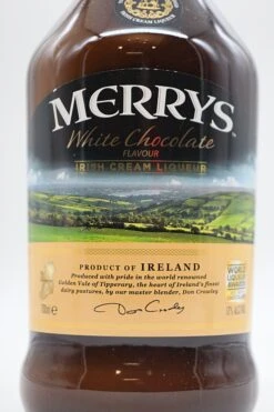 Merrys - White Chocolate Irish Cream Likör -Der Schnapsstodl Verkäufe DSC00482