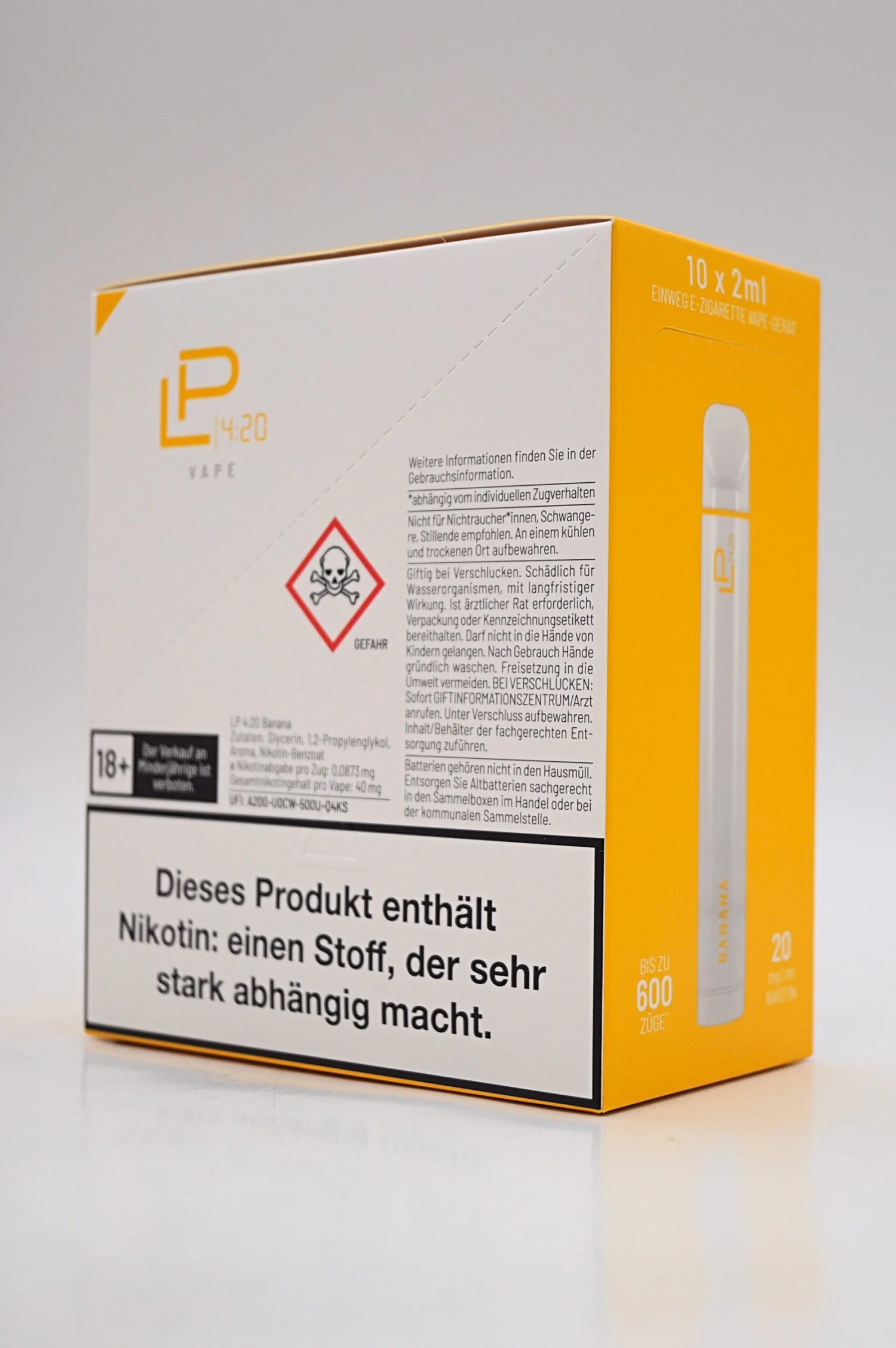 LP 4:20 - E-Zigarette Banana 10 Stück Sparset 3 LP 4:20 - E-Zigarette Banana 10 Stück Sparset – Bild 3