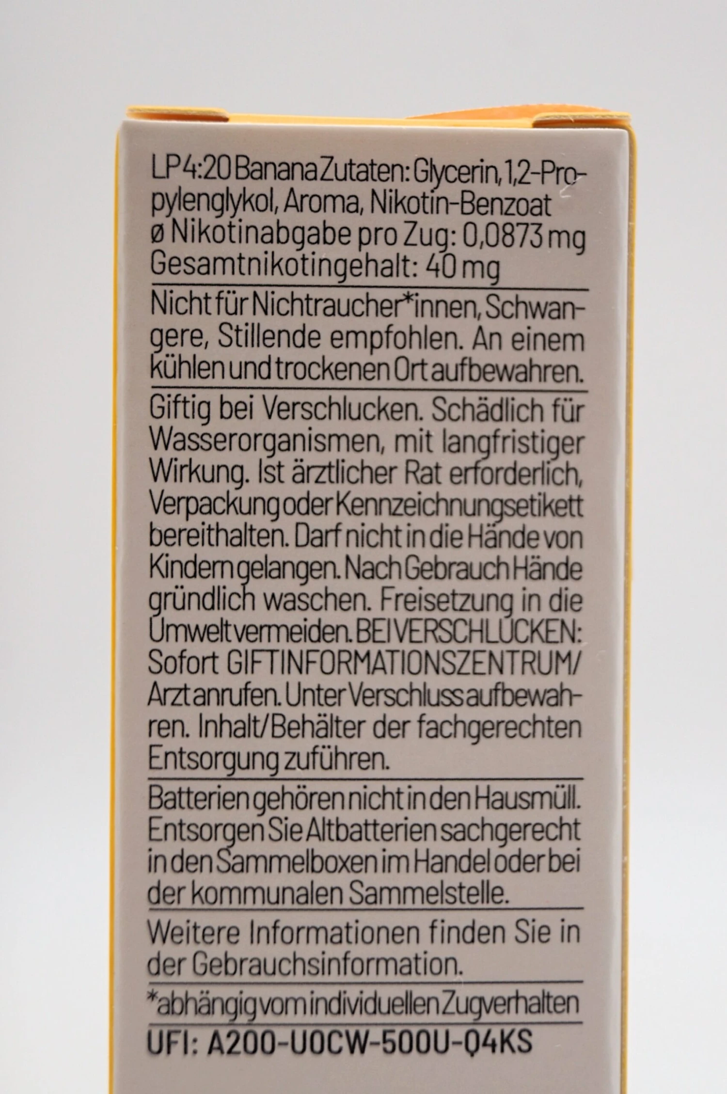 LP 4:20 - E-Zigarette Banana 5 LP 4:20 - E-Zigarette Banana – Bild 5