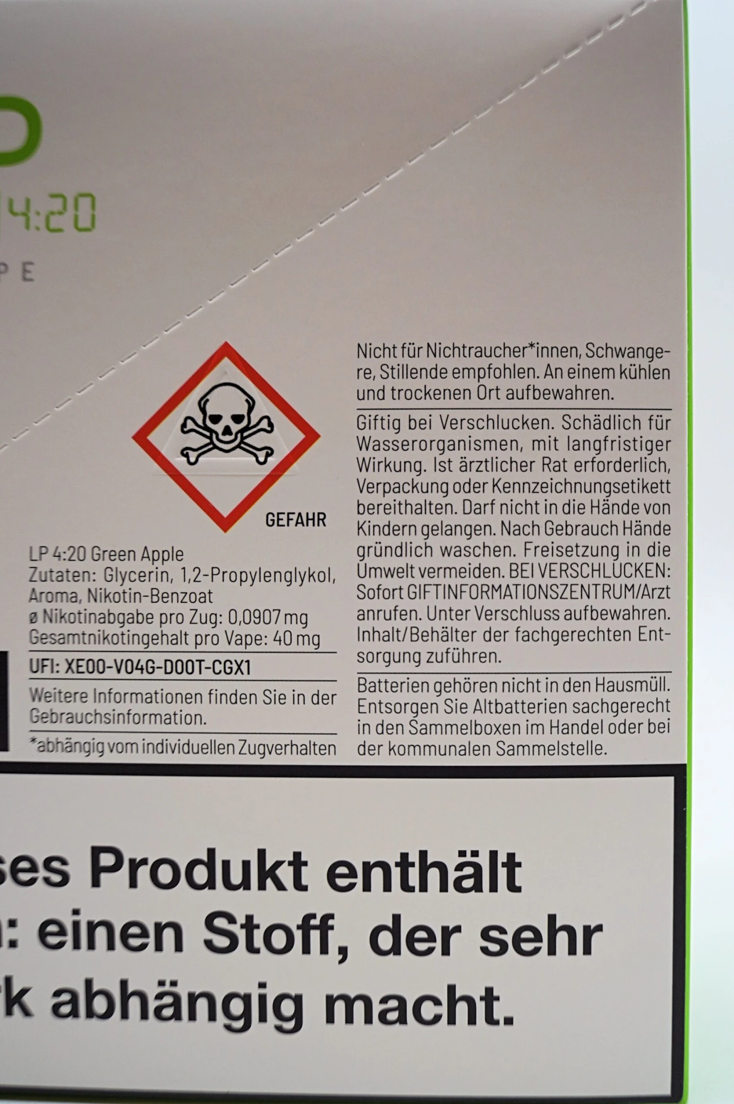 LP 4:20 - E-Zigarette Green Apple 10 Stück Sparset 5 LP 4:20 - E-Zigarette Green Apple 10 Stück Sparset – Bild 5
