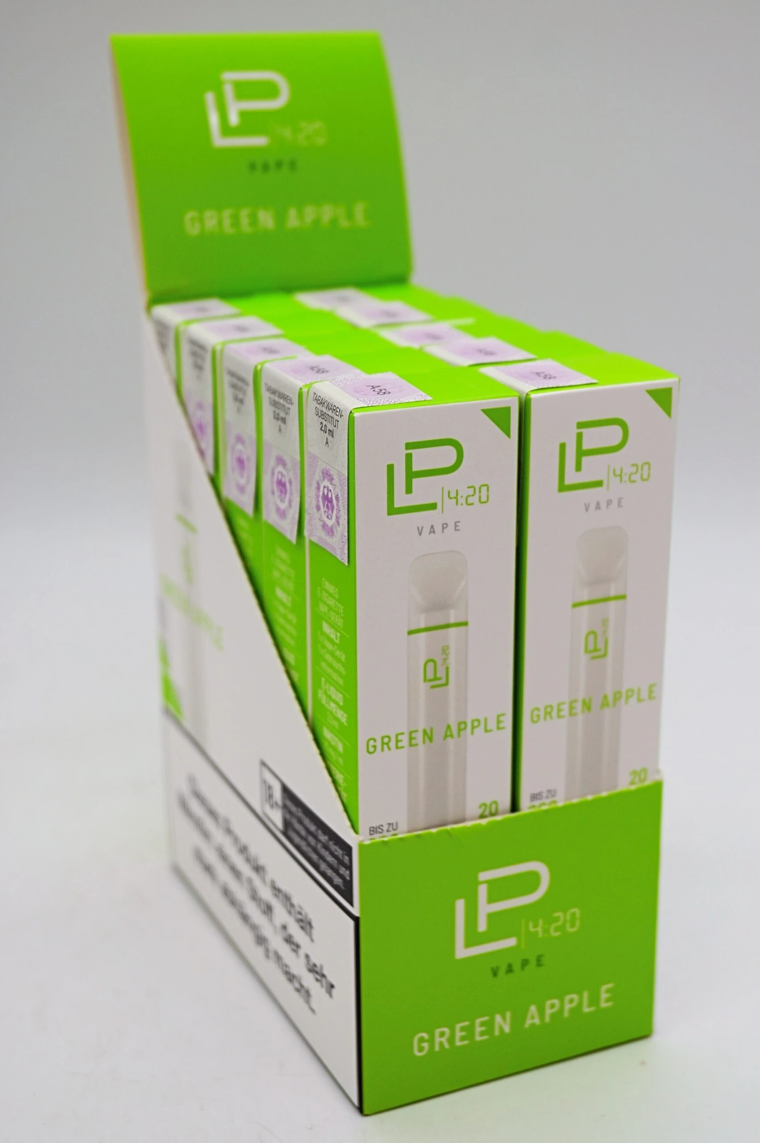 LP 4:20 - E-Zigarette Green Apple 10 Stück Sparset 1 LP 4:20 - E-Zigarette Green Apple 10 Stück Sparset