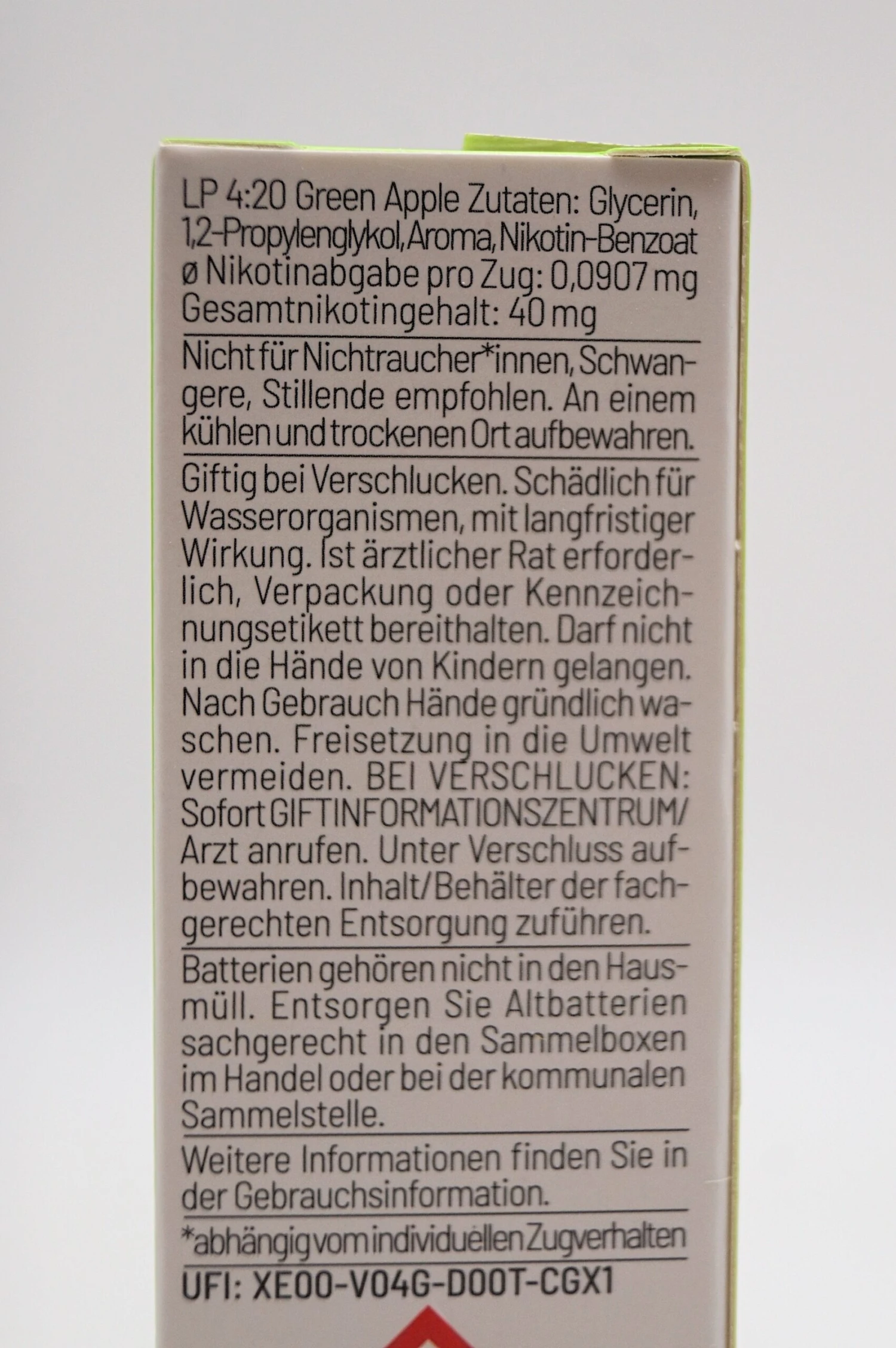 LP 4:20 - E-Zigarette Green Apple 5 LP 4:20 - E-Zigarette Green Apple – Bild 5