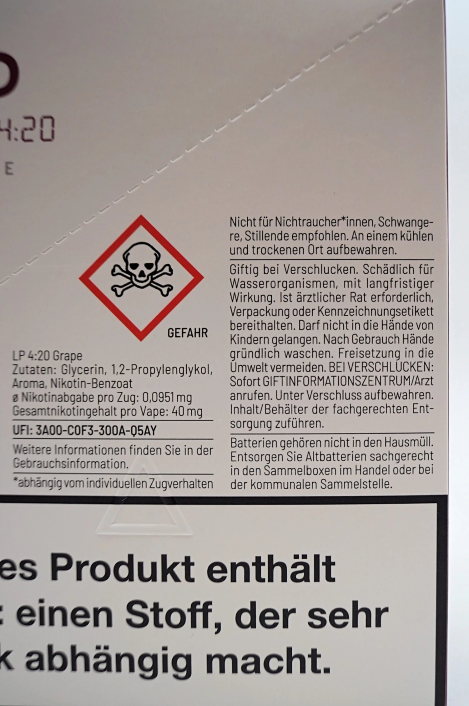 LP 4:20 - E-Zigarette Grape 10 Stück Sparset 5 LP 4:20 - E-Zigarette Grape 10 Stück Sparset – Bild 5