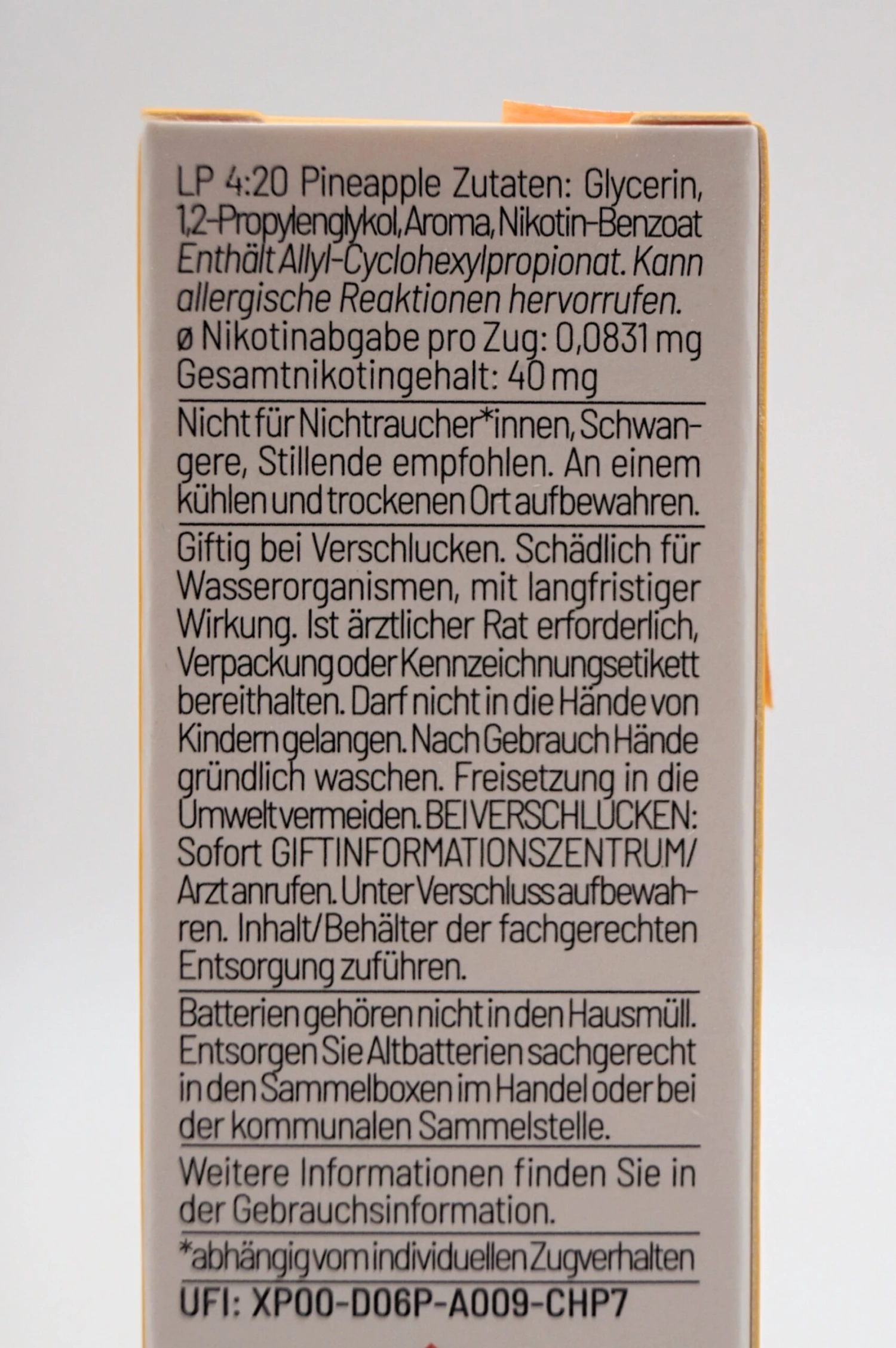 LP 4:20 - E-Zigarette Pineapple 5 LP 4:20 - E-Zigarette Pineapple – Bild 5