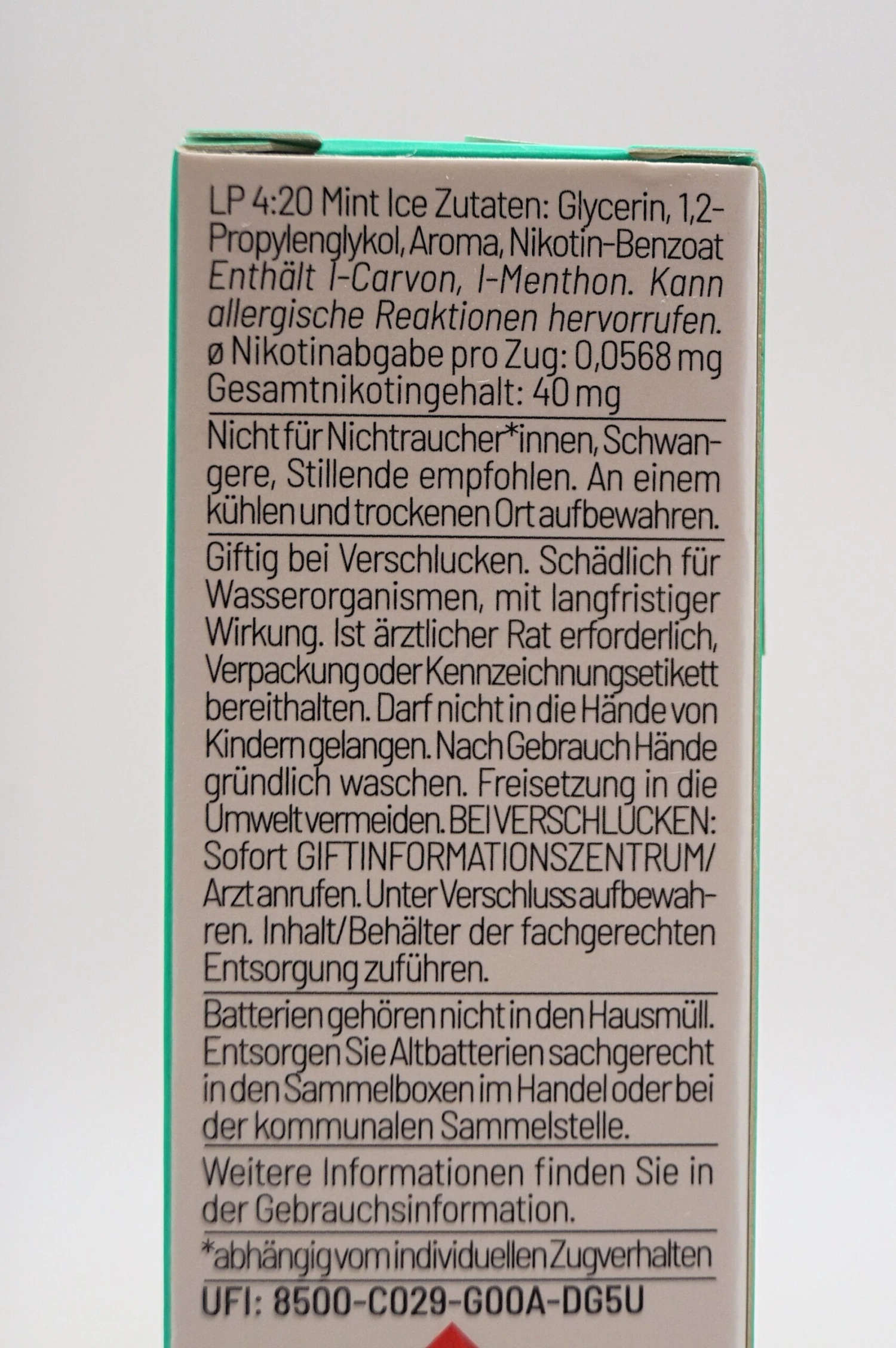 LP 4:20 - E-Zigarette Mint Ice 5 LP 4:20 - E-Zigarette Mint Ice – Bild 5