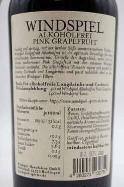 Windspiel - Alkoholfrei Pink Grapefruit 8 Windspiel - Alkoholfrei Pink Grapefruit -Der Schnapsstodl Verkäufe DSC09953