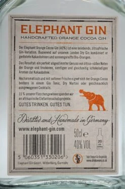 Elephant Gin - Orange Cocoa Gin -Der Schnapsstodl Verkäufe ElephantOrangeCocoa3