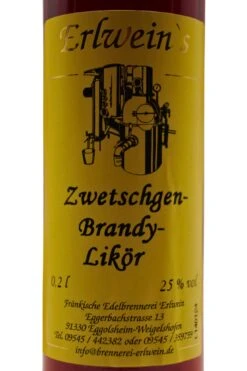 Fränkische Edelbrennerei Erlwein - Zwetschgen-Brandy-Likör 6 Fränkische Edelbrennerei Erlwein - Zwetschgen-Brandy-Likör -Der Schnapsstodl Verkäufe Erlwein200mlZwetschgenbrandy2