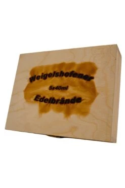 Fränkische Edelbrennerei Erlwein - Weigelshofener Edelbrände 5x40ml In Holzkiste