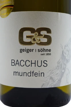 Geiger & Söhne - Bacchus Mundfein Halbtrocken 2023 -Der Schnapsstodl Verkäufe GSMFBacchus2