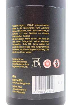 Gelbes Haus - Nürnberg Gin -Der Schnapsstodl Verkäufe GelbesHausNrnbergGin3