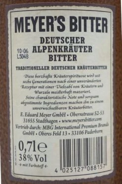 Meyers Bitter - Deutsche Alpenkräuter Likör 8 Meyers Bitter - Deutsche Alpenkräuter Likör -Der Schnapsstodl Verkäufe MeyersBitterAlpenkruterLikr3