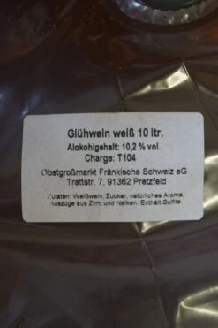 Kelterei Pretzfeld - Glühwein Weiß Bag In Box 2 X 10 Liter -Der Schnapsstodl Verkäufe Pretzfelder10LBIBGlhweinWeiss 1