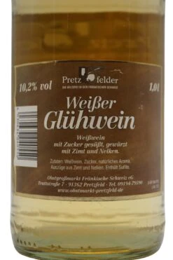 Kelterei Pretzfeld - Weißer Glühwein 10 Kelterei Pretzfeld - Weißer Glühwein -Der Schnapsstodl Verkäufe PretzfelderGlhweinWeiss3