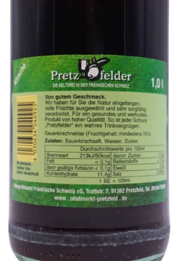 Kelterei Pretzfeld - Kirsche -Der Schnapsstodl Verkäufe PretzfelderKirsch3