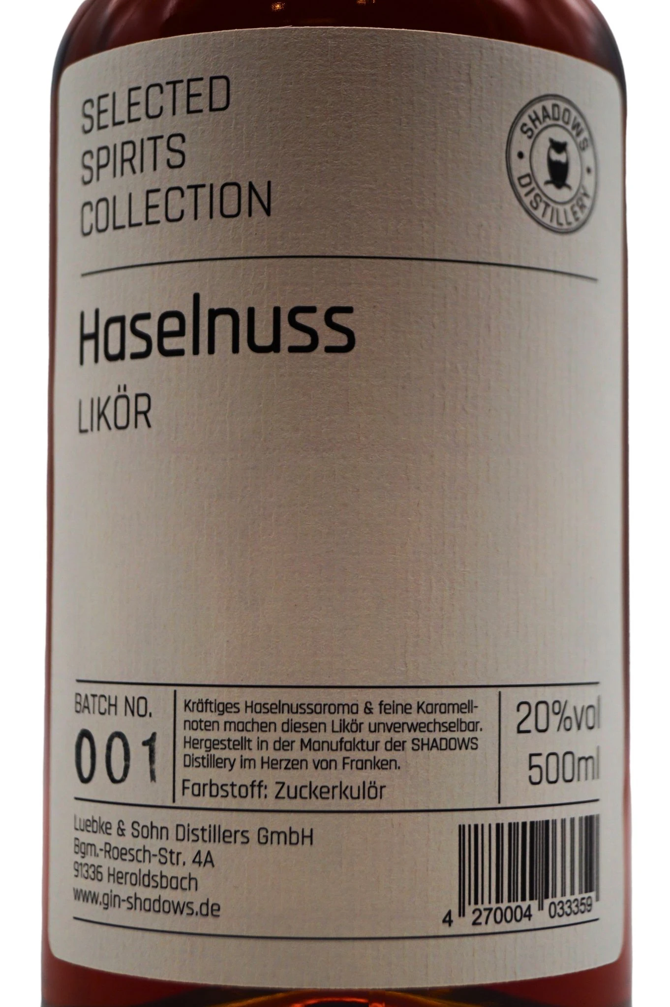 Shadows - Haselnuss Likör 3 Shadows - Haselnuss Likör – Bild 3