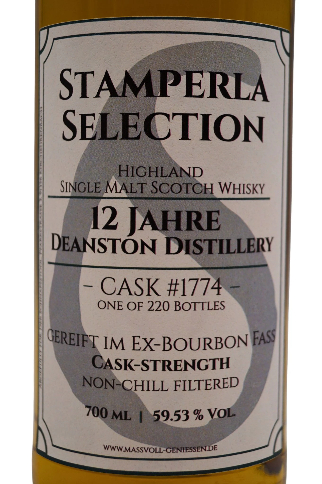 Stamperla - 12 Jahre Deanston Ex-Bourbon Fass Cask #1774 Cask-Strength Highland Single Malt Whisky 3 Stamperla - 12 Jahre Deanston Ex-Bourbon Fass Cask #1774 Cask-Strength Highland Single Malt Whisky – Bild 3