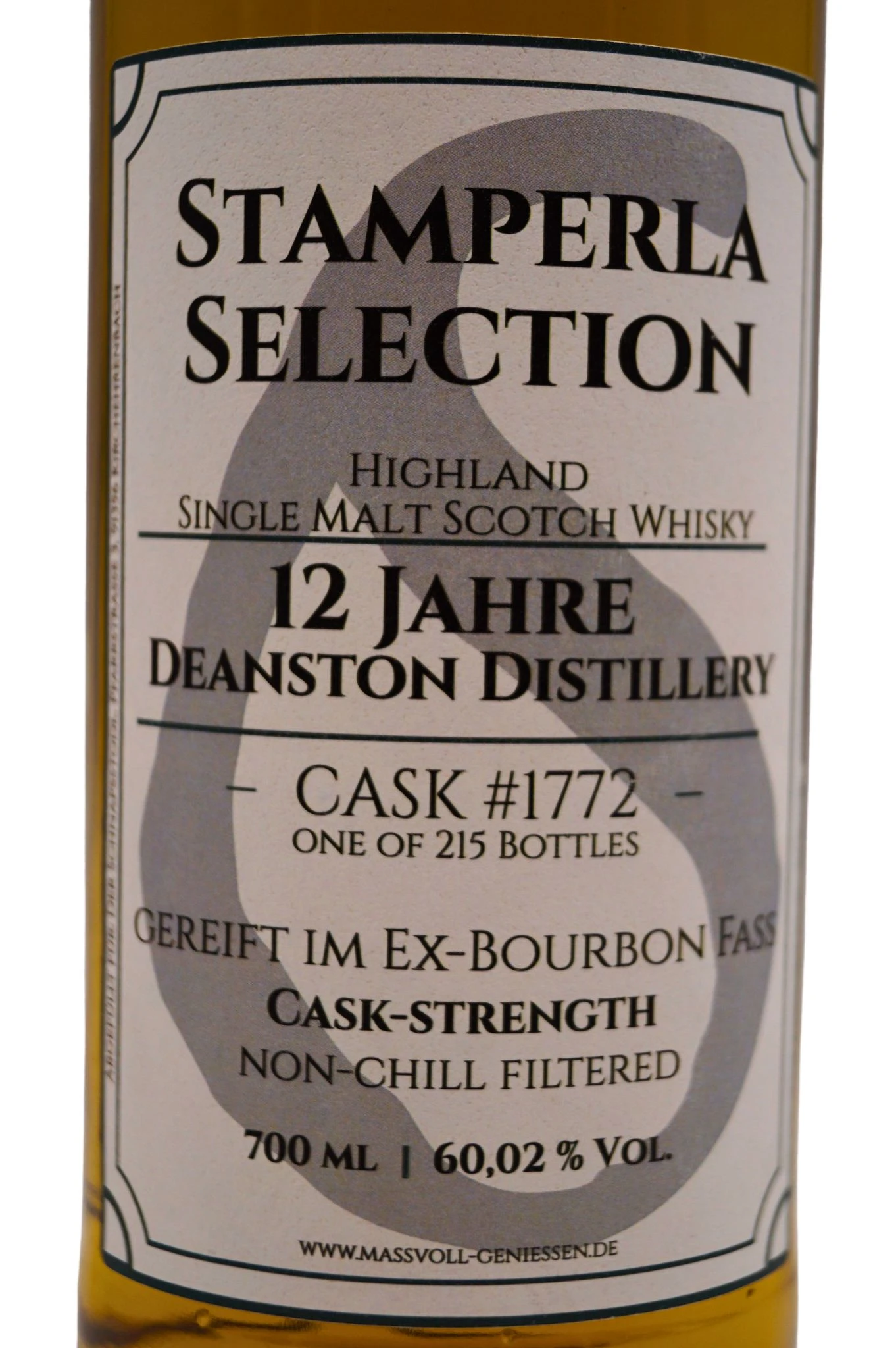 Stamperla - 12 Jahre Deanston Ex-Bourbon Fass Cask #1772 Cask-Strength Highland Single Malt Whisky 3 Stamperla - 12 Jahre Deanston Ex-Bourbon Fass Cask #1772 Cask-Strength Highland Single Malt Whisky – Bild 3