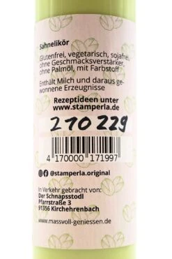 Stamperla - Pistazien Sahnelikör -Der Schnapsstodl Verkäufe StamperlaPistazien3