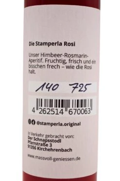 Stamperla - "Rosi" Himbeer-Rosmarin Aperitif -Der Schnapsstodl Verkäufe StamperlaRosiHimbeerRosmarin3