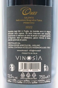 Vinosia - Orus Primitivo Salento IGT -Der Schnapsstodl Verkäufe VinosiaOrusPrimitivo3