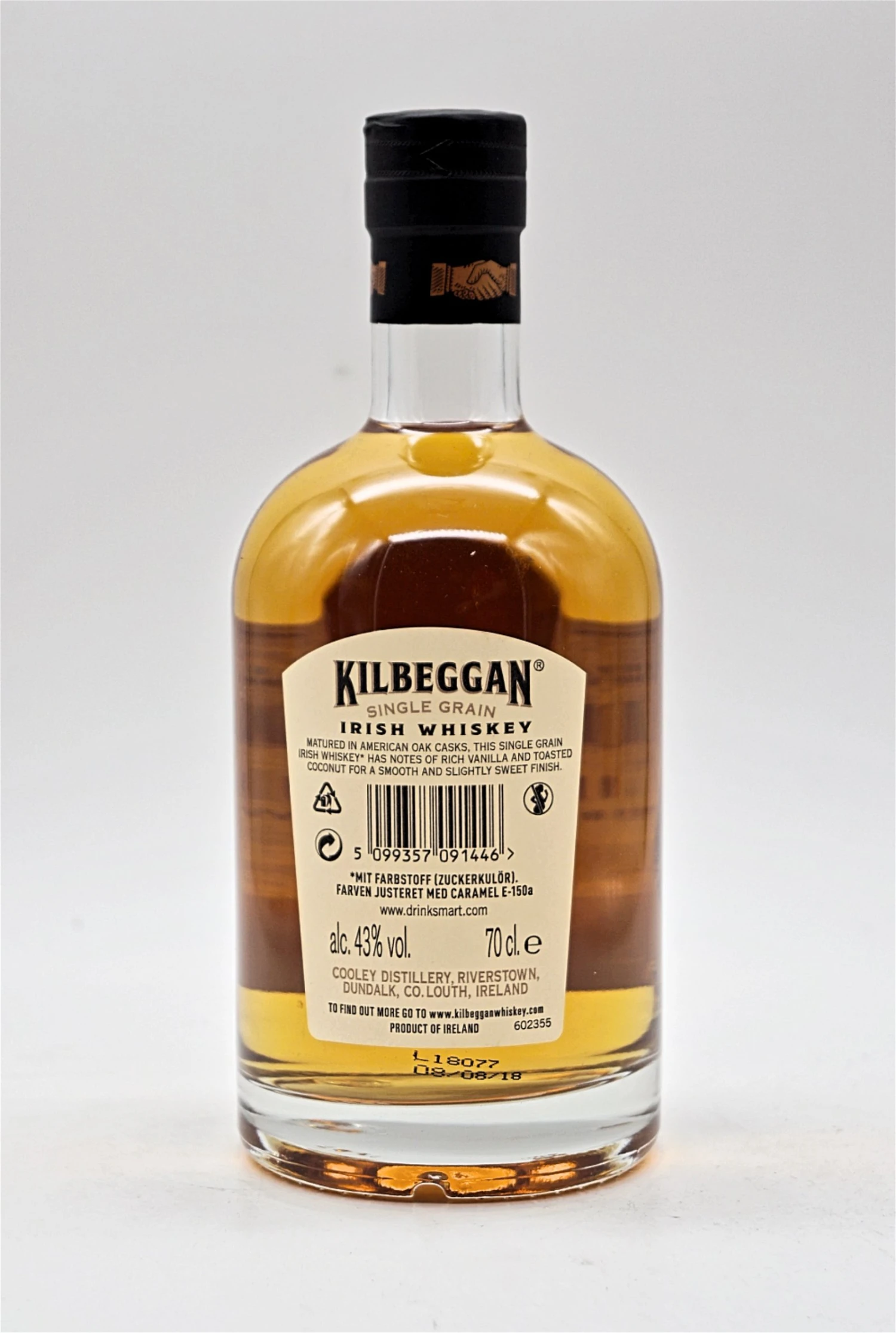 Kilbeggan - Single Grain Irish Whiskey 2 Kilbeggan - Single Grain Irish Whiskey – Bild 2