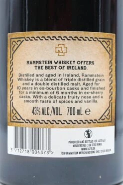 Rammstein - 10 Jahre Sherry Cask Finish Irish Whiskey -Der Schnapsstodl Verkäufe dsc01618