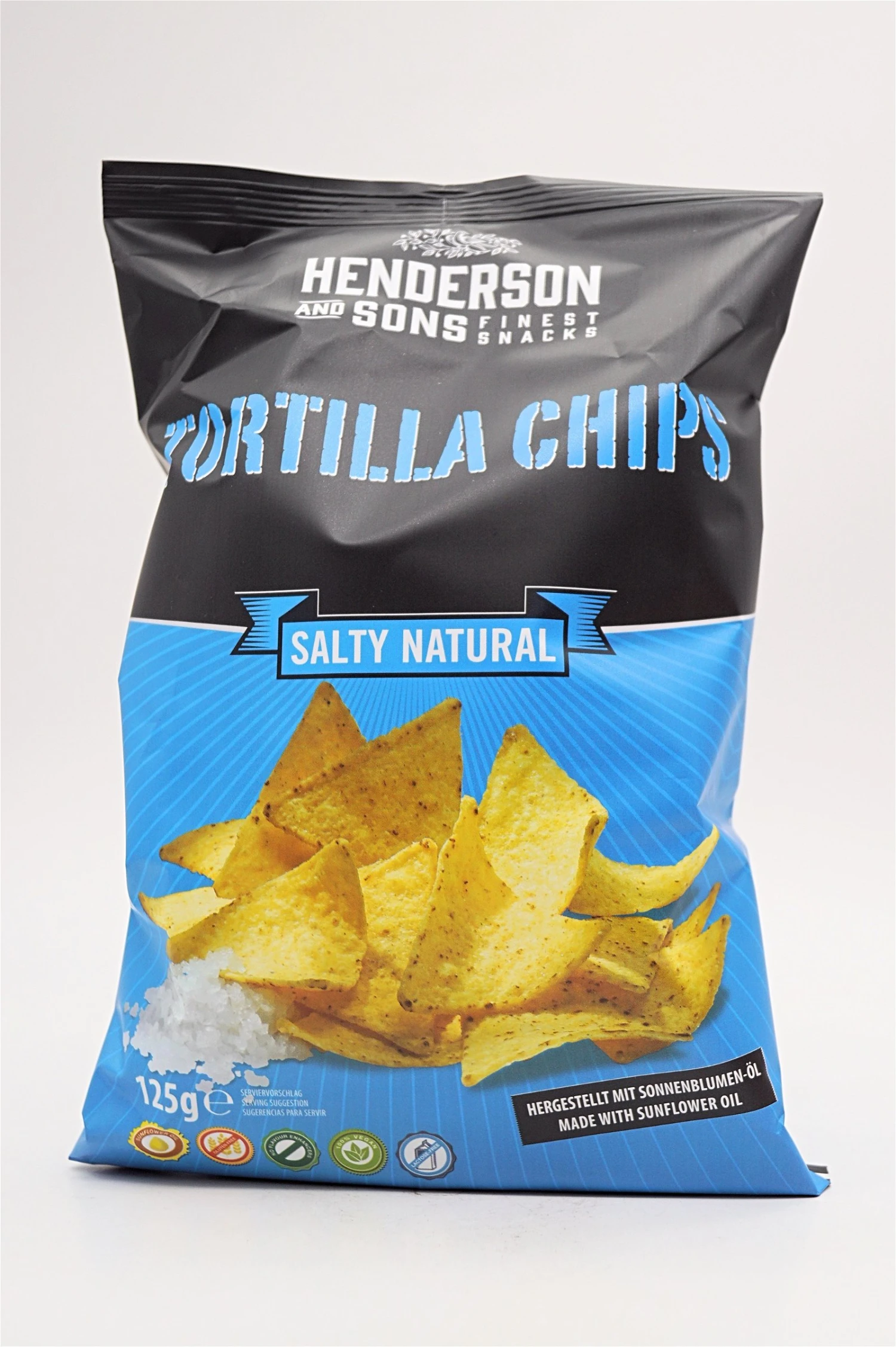 Henderson & Sons - Tortilla Chips Salty Natural 10x125g Sparset 2 Henderson & Sons - Tortilla Chips Salty Natural 10x125g Sparset – Bild 2