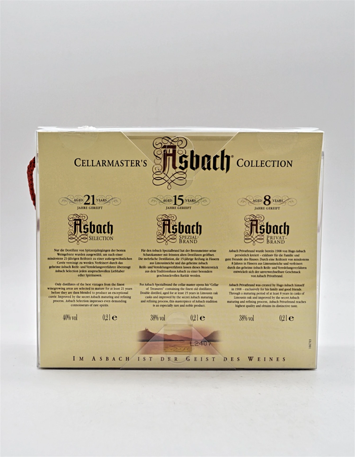 Asbach - Cellarmasters Collection (3x0,2l) 2 Asbach - Cellarmasters Collection (3x0,2l) – Bild 2