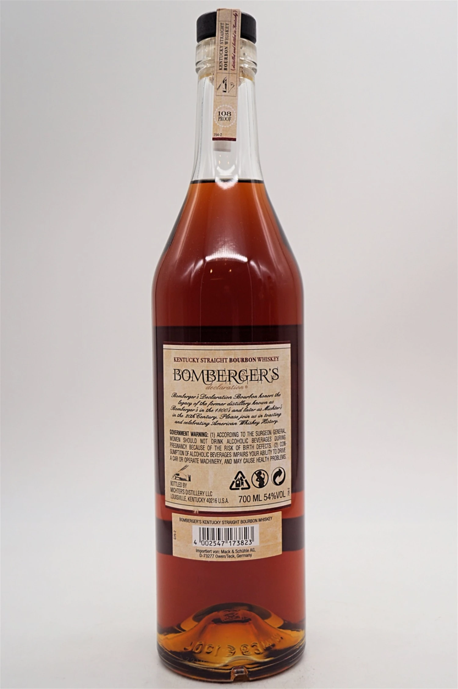 Michters - L.R. Bombergers Declaration Kentucky Straight Bourbon Whiskey 2 Michters - L.R. Bombergers Declaration Kentucky Straight Bourbon Whiskey – Bild 2