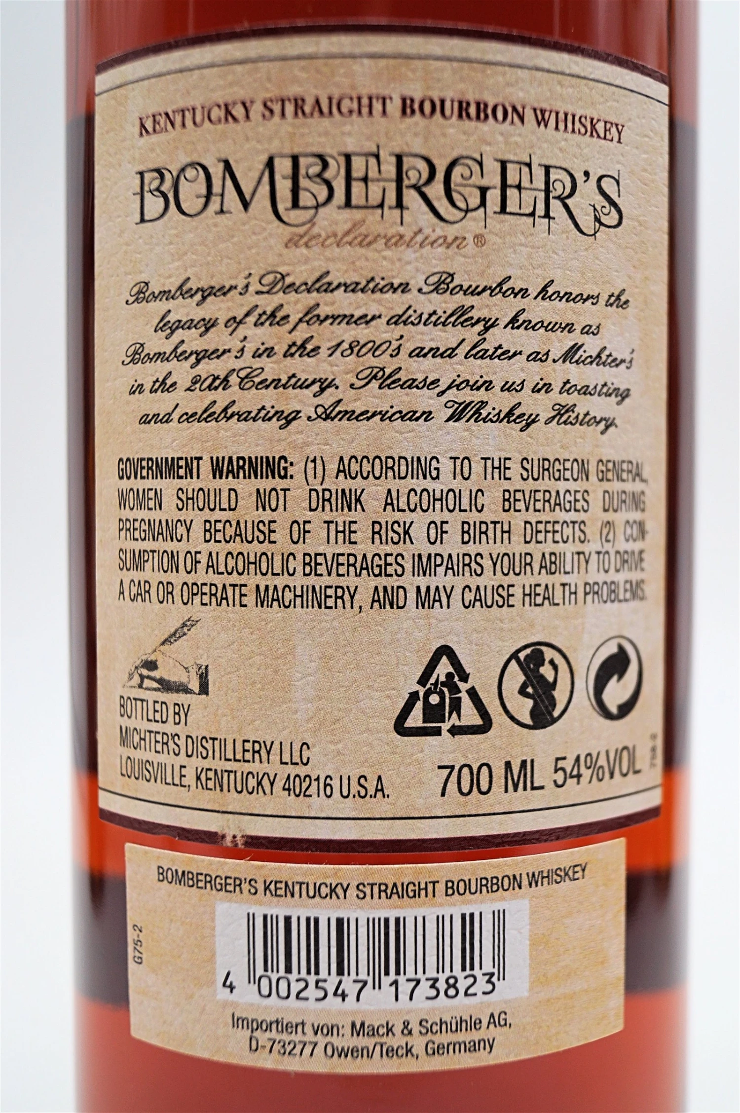 Michters - L.R. Bombergers Declaration Kentucky Straight Bourbon Whiskey 4 Michters - L.R. Bombergers Declaration Kentucky Straight Bourbon Whiskey – Bild 4