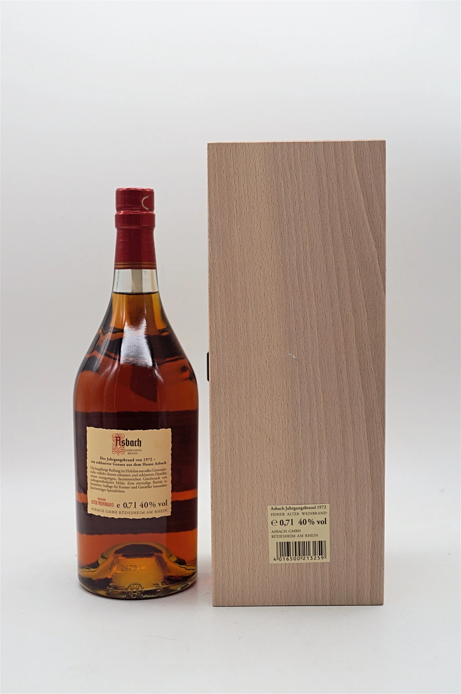 Asbach - Jahrgangsbrand 1972 2 Asbach - Jahrgangsbrand 1972 – Bild 2