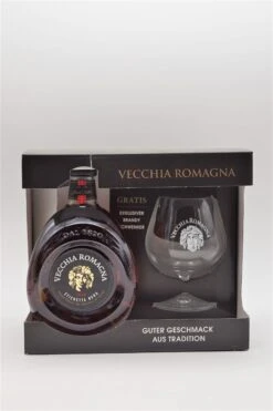 Vecchia Romagna - Brandy Etichetta Nera Inkl. Glas