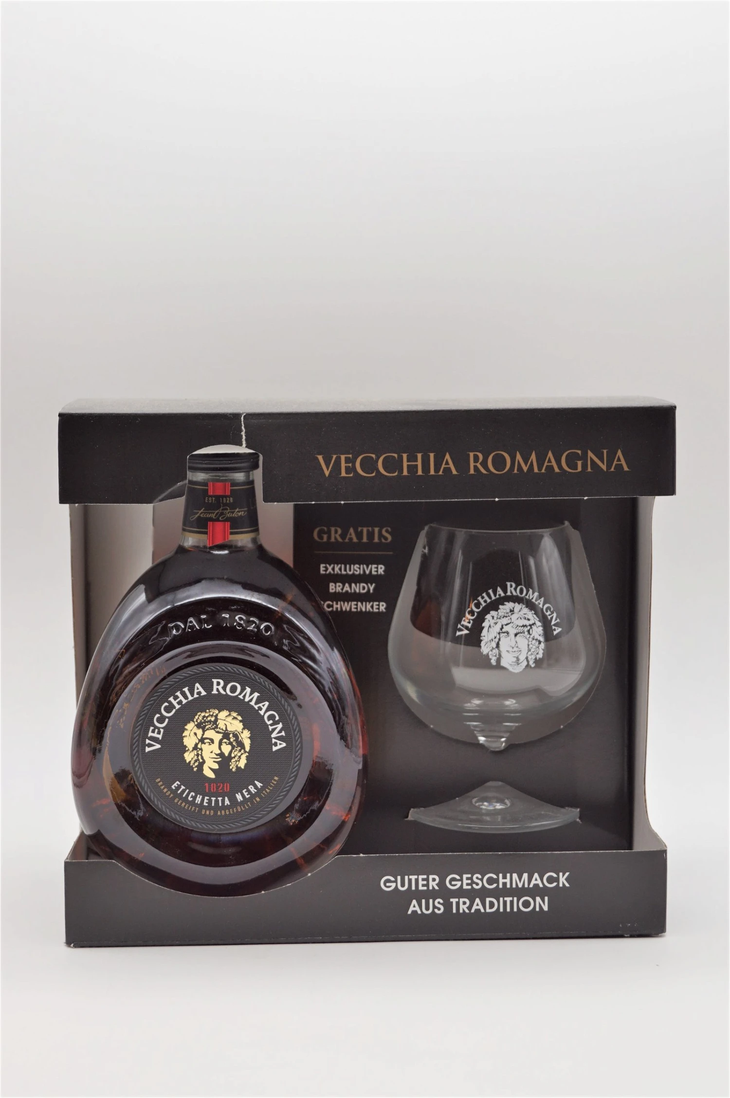 Vecchia Romagna - Brandy Etichetta Nera Inkl. Glas 1 Vecchia Romagna - Brandy Etichetta Nera Inkl. Glas