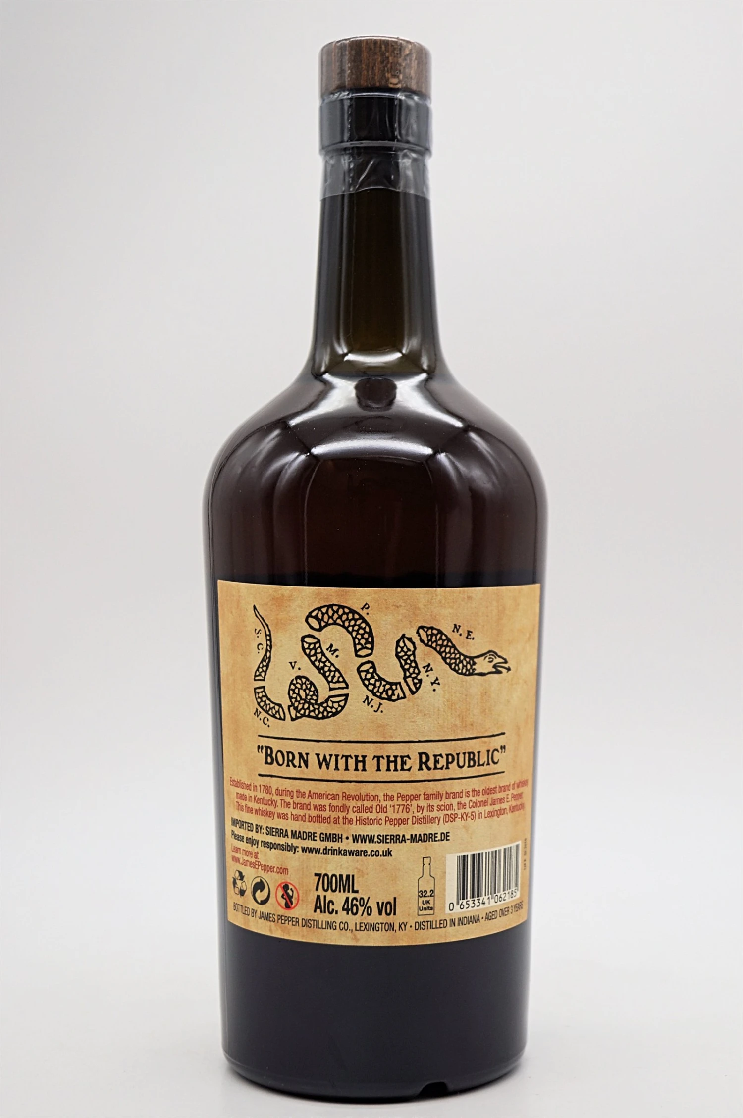 James E. Pepper 1776 - Straight Rye Whiskey 92 Proof 2 James E. Pepper 1776 - Straight Rye Whiskey 92 Proof – Bild 2