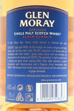 Glen Moray - Elgin Classic Single Malt Scotch -Der Schnapsstodl Verkäufe dsc08523