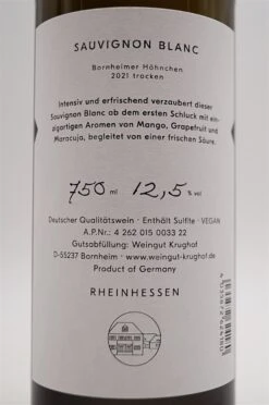 Weingut Krughof - SAUVIGNON BLANC Trocken 2021 -Der Schnapsstodl Verkäufe dsc08818