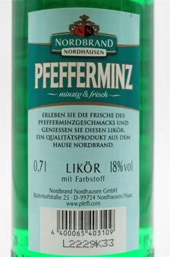 Echter Nordhäuser - Pfefferminzlikör -Der Schnapsstodl Verkäufe dsc09071