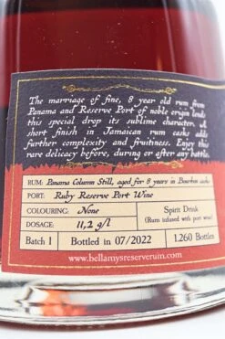Bellamys Reserve Rum - Ruby -Der Schnapsstodl Verkäufe dsc09645
