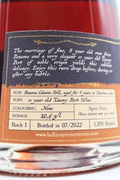 Bellamys Reserve Rum - Tawny 9 Bellamys Reserve Rum - Tawny -Der Schnapsstodl Verkäufe dsc09647