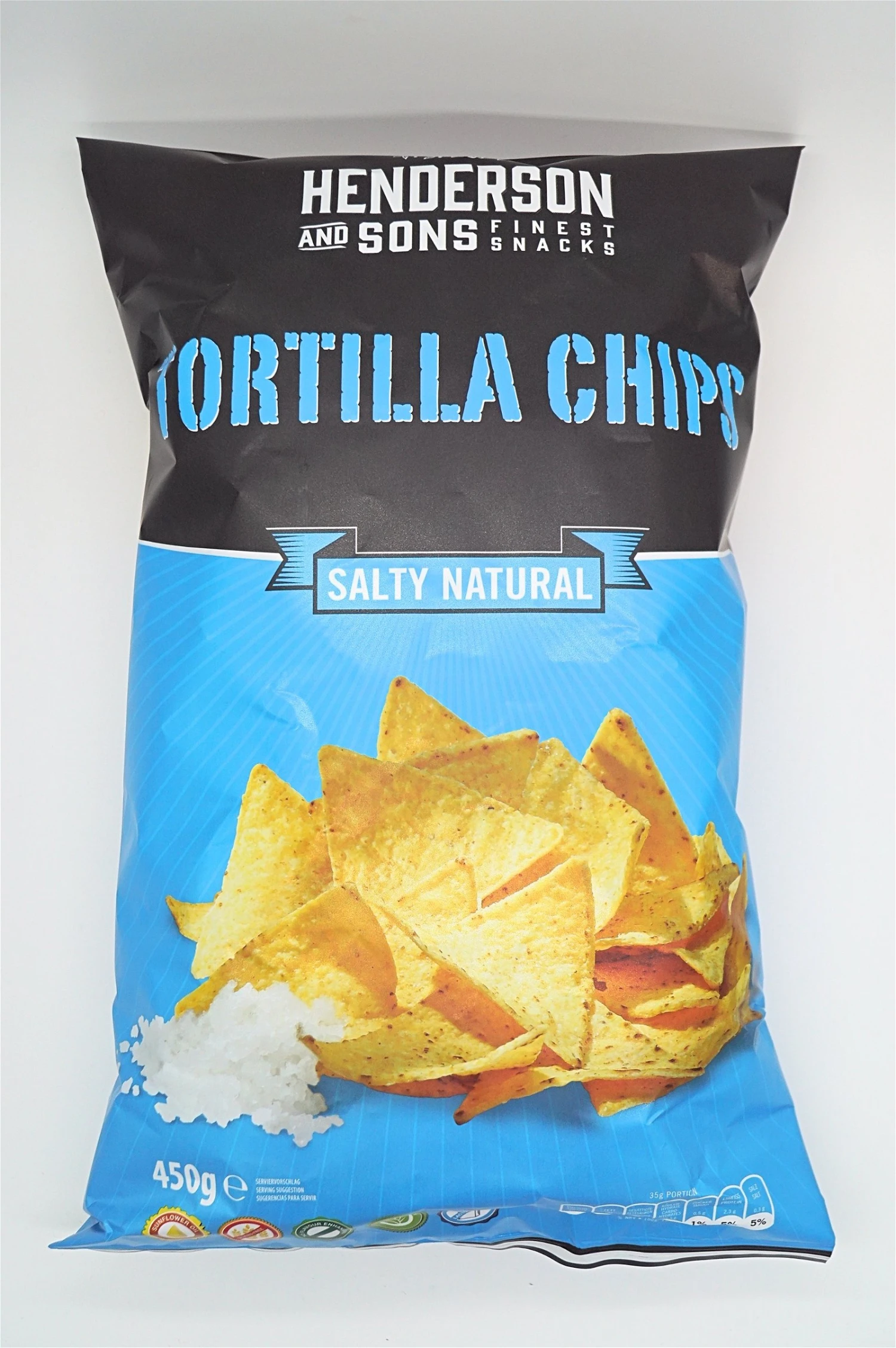Henderson & Sons - Tortilla Chips Salty Natural 12x450g Sparset 2 Henderson & Sons - Tortilla Chips Salty Natural 12x450g Sparset – Bild 2