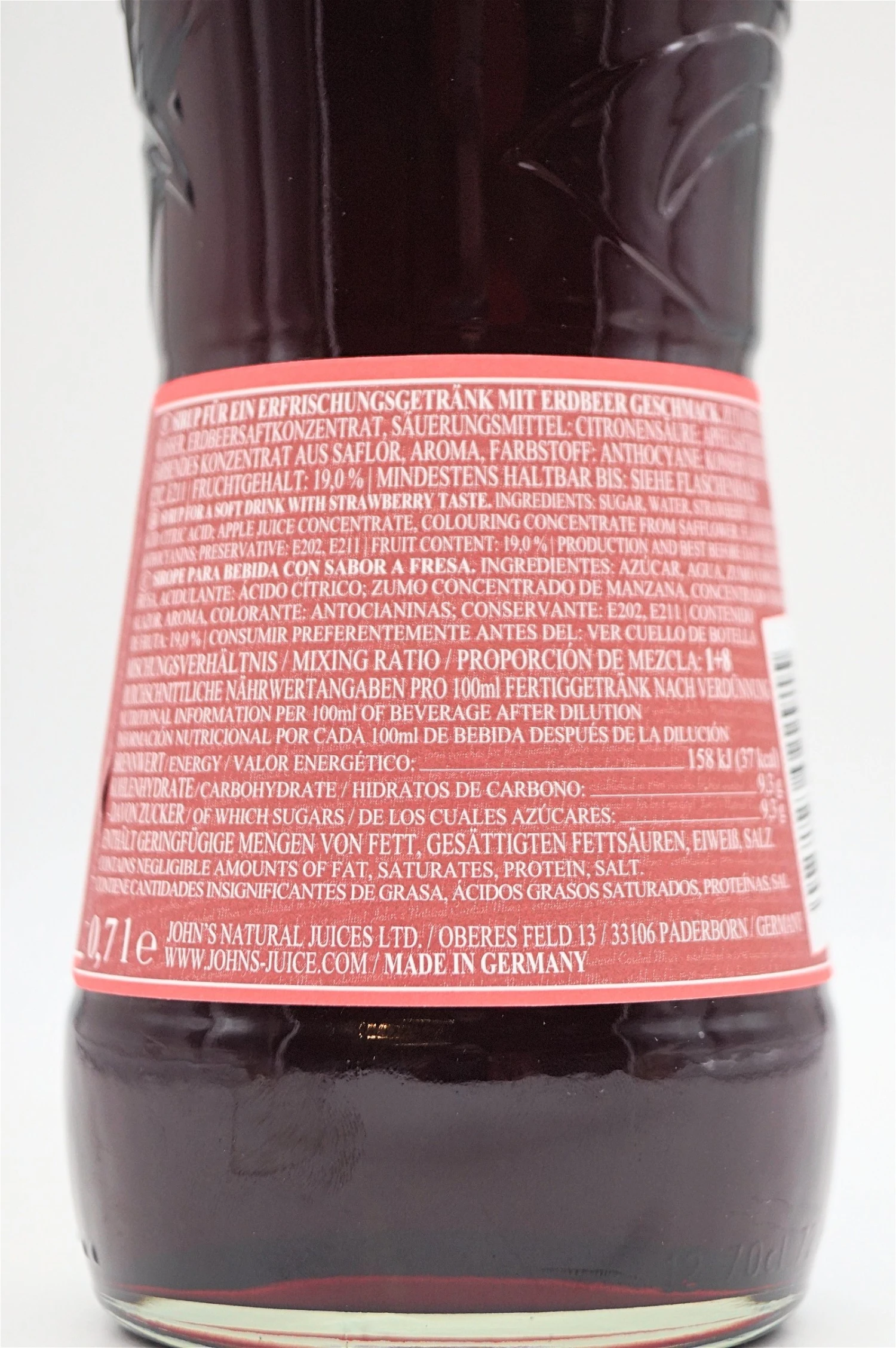 Johns - Erdbeere Sirup 4 Johns - Erdbeere Sirup – Bild 4