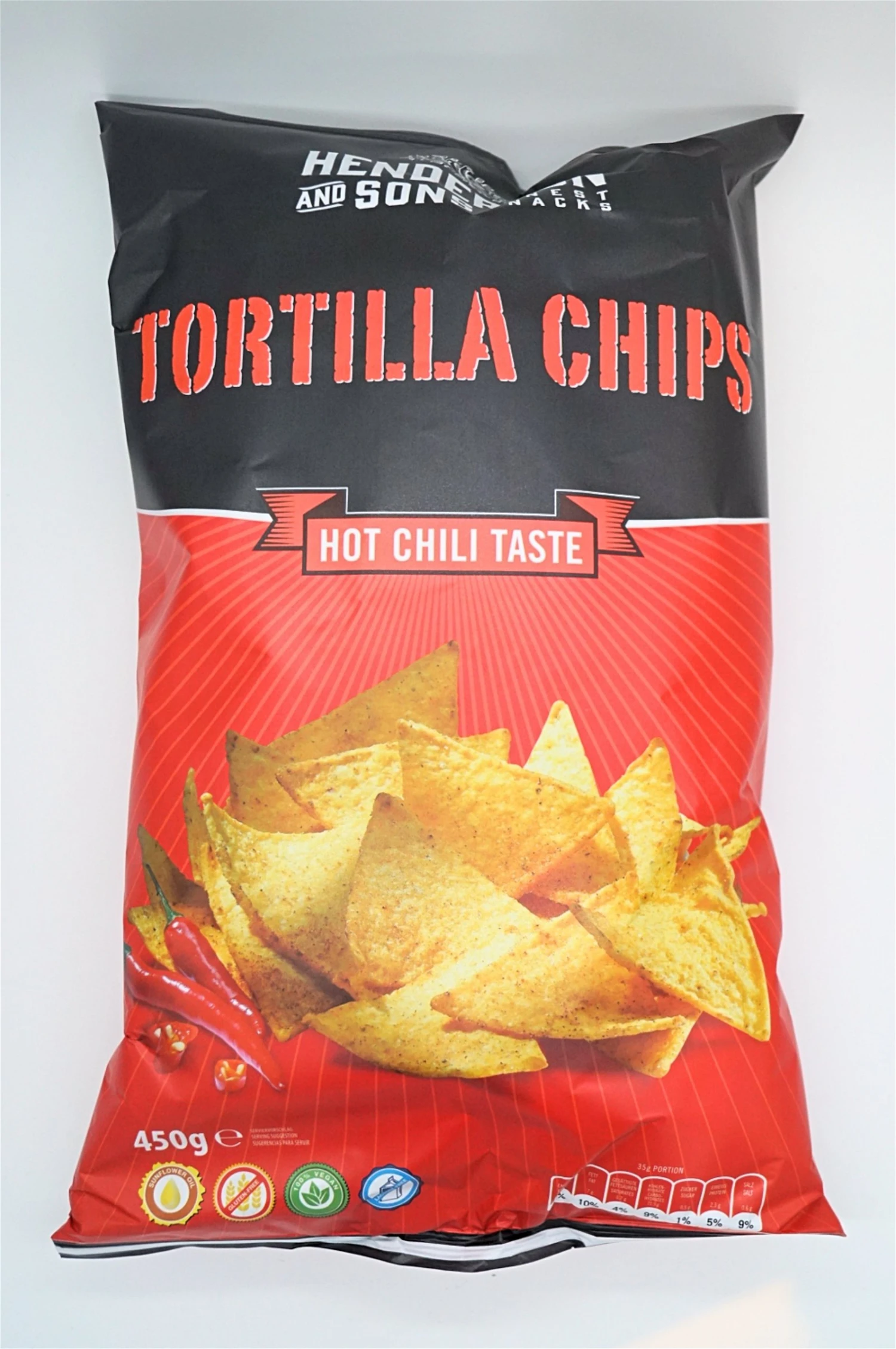 Henderson & Sons - Tortilla Chips Hot Chili Taste 12x450g Sparset 2 Henderson & Sons - Tortilla Chips Hot Chili Taste 12x450g Sparset – Bild 2