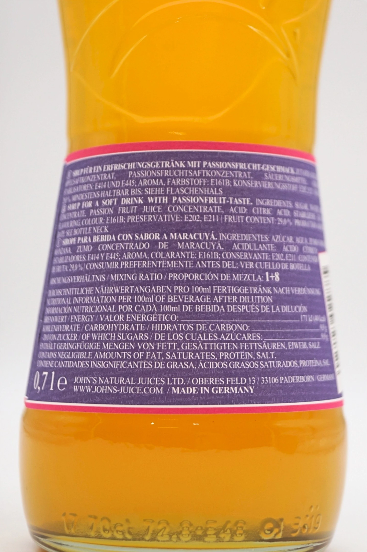 Johns - Passionsfrucht Sirup 4 Johns - Passionsfrucht Sirup – Bild 4