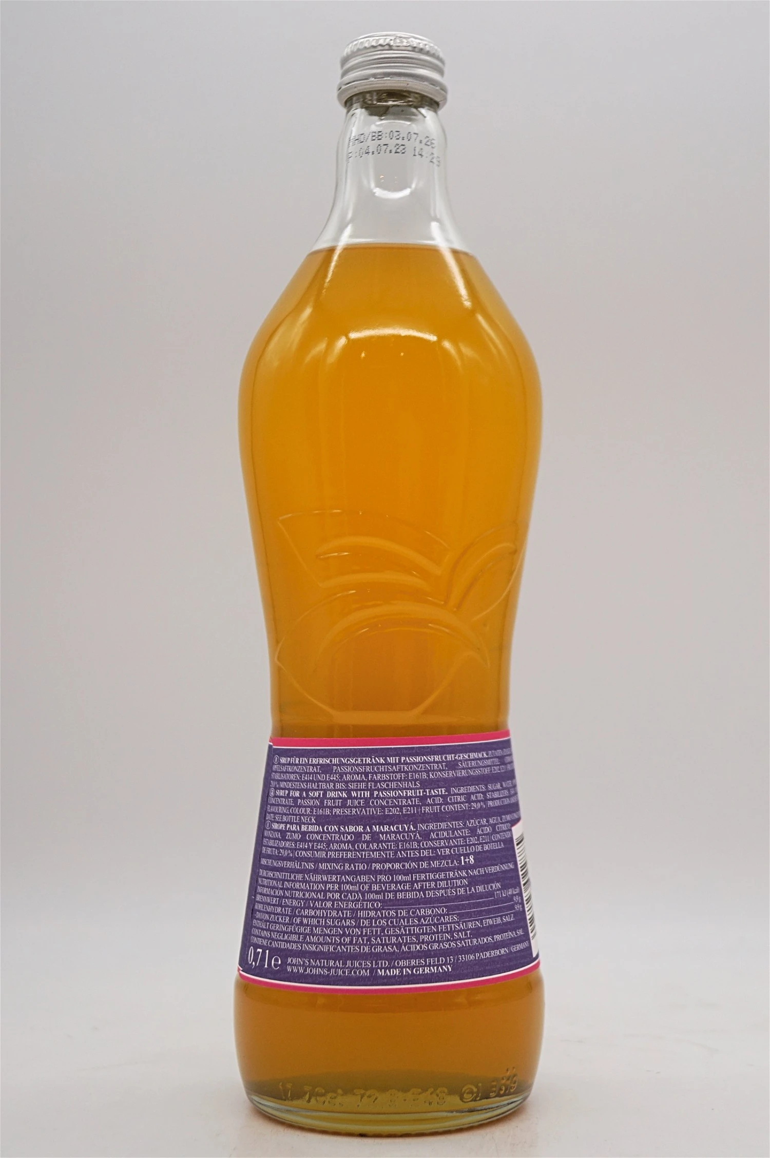 Johns - Passionsfrucht Sirup 2 Johns - Passionsfrucht Sirup – Bild 2